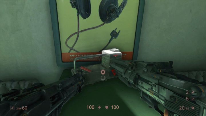 Pierwszy z dwóch tutejszych zestawów ulepszających. - Ratowanie Hortona | Sekrety | Rozdział 7 - Nowy Orlean | Sekrety Wolfenstein II - Wolfenstein II: The New Colossus - poradnik do gry