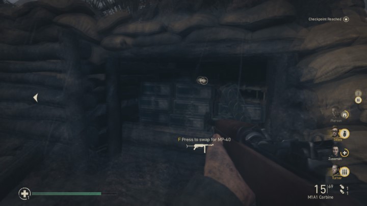 Memento Fajka (Pipe) znajduje się na prawo od działa - Call of Duty WW2: Wzgórze 493 - Pamiątki, sekrety, znajdźki - Call of Duty: WW2 - poradnik do gry