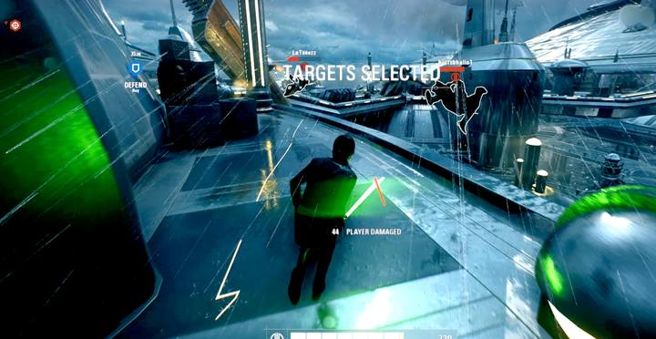 Moc odpychania Luka świetnie sprawuje się na otwartych mapach, gdzie możesz strącić przeciwników - Star Wars Battlefront 2: Bohaterowie - Star Wars Battlefront 2 - poradnik do gry