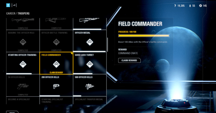 Postęp Kamieni milowych możesz śledzić w zakładce kariera - Star Wars Battlefront 2: Kamienie milowe, nagrody trybu Online - Star Wars Battlefront 2 - poradnik do gry