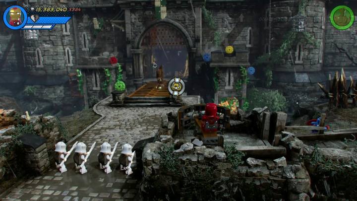 Drugi minizestaw otrzymasz po zestrzeleniu dziesięciu tarcz - Sekrety Misja 3 - Czarno to widzę | LEGO Marvel Super Heroes 2 - LEGO Marvel Super Heroes 2 - poradnik do gry