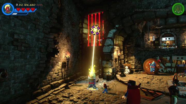 Po lewej stronie, na górze znajdziesz złote kraty - Sekrety Misja 3 - Czarno to widzę | LEGO Marvel Super Heroes 2 - LEGO Marvel Super Heroes 2 - poradnik do gry