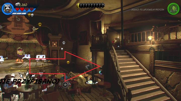 Pierwszy minizestaw ukryty został za schodami - Sekrety Misja 6 - O kurczę | LEGO Marvel Super Heroes 2 - LEGO Marvel Super Heroes 2 - poradnik do gry