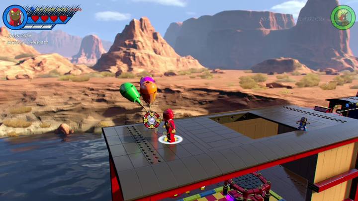 Drugi zestaw balonów znajduje się na wagonie, z którego ratujesz Stana Lee - Sekrety Misja 6 - O kurczę | LEGO Marvel Super Heroes 2 - LEGO Marvel Super Heroes 2 - poradnik do gry