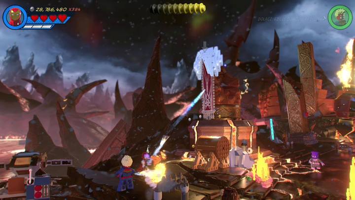 Ostatni, czyli dziesiąty już minizestaw znajdziesz po lewej stronie areny - Sekrety Misja 7 - Nerwowa natura Surtura | LEGO Marvel Super Heroes 2 - LEGO Marvel Super Heroes 2 - poradnik do gry