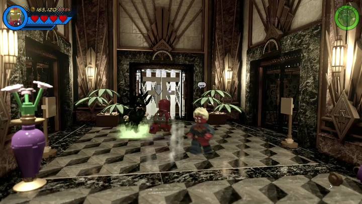 Pierwszy sekret będziesz mógł zebrać zaraz po rozpoczęciu misji - Sekrety Misja 9 - Czarno na białym | LEGO Marvel Super Heroes 2 - LEGO Marvel Super Heroes 2 - poradnik do gry