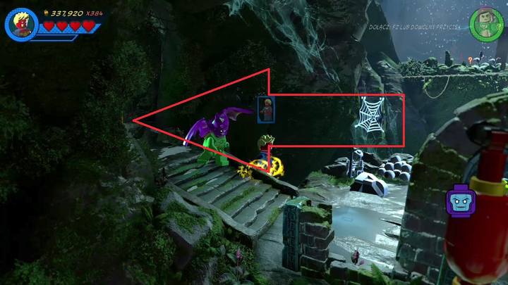 Pierwszy minizestaw znajdziesz w jaskini, zaraz obok miejsca z którego rozpoczynasz misję - Sekrety Misja 10 - Wyjście smoka | LEGO Marvel Super Heroes 2 - LEGO Marvel Super Heroes 2 - poradnik do gry