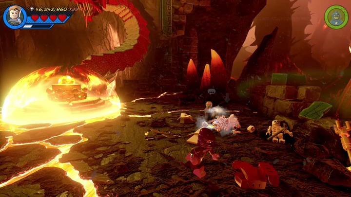 Ostatni minizestaw ukryty został po prawej stronie areny - Sekrety Misja 10 - Wyjście smoka | LEGO Marvel Super Heroes 2 - LEGO Marvel Super Heroes 2 - poradnik do gry