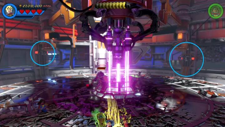 Ósmy minizestaw znajduje się już w ostatniej części lokacji, a znajdziesz go podczas finałowego starcia z Carnomem - Sekrety Misja 11 - Powrót do przyszłości | LEGO Marvel Super Heroes 2 - LEGO Marvel Super Heroes 2 - poradnik do gry