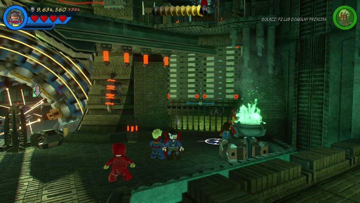 Przejdź na prawą stronę i skorzystaj z kratki w ścianie jako Ms - Sekrety Misja 14 - Halo, nie rób z tego halo | LEGO Marvel Super Heroes 2 - LEGO Marvel Super Heroes 2 - poradnik do gry
