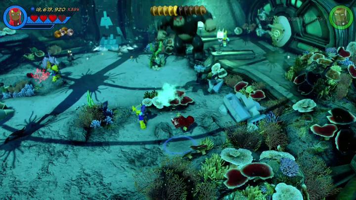 Przejdź na dół i zniszcz kamienie znajdujące się obok - Sekrety Misja 16 - Torg-Nado | LEGO Marvel Super Heroes 2 - LEGO Marvel Super Heroes 2 - poradnik do gry