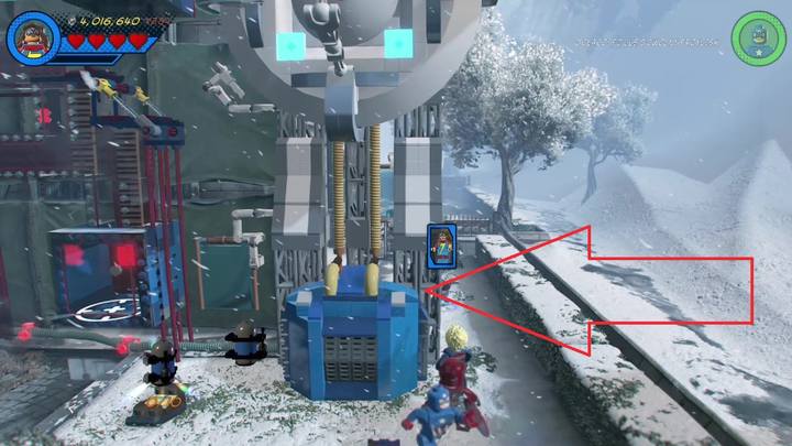 Drugi minizestaw schowany został za talerzem satelitarnym po prawej stronie - Sekrety Misja 18 - Główka pracuje | LEGO Marvel Super Heroes 2 - LEGO Marvel Super Heroes 2 - poradnik do gry