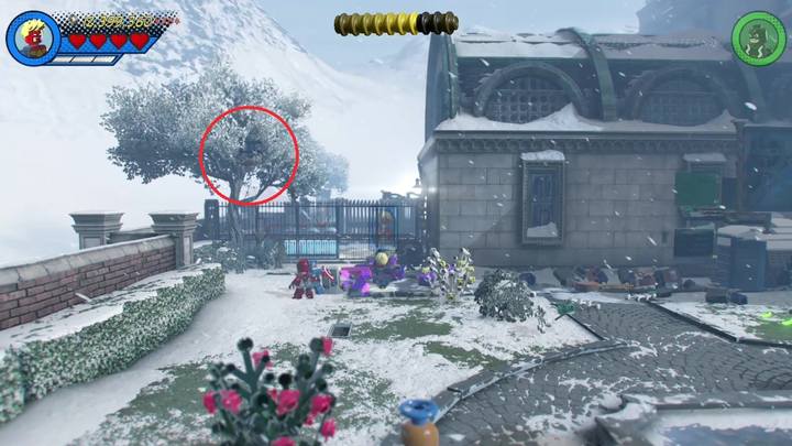 Kolejny minizestaw znajdziesz na drzewie, po lewej stronie lokacji - Sekrety Misja 18 - Główka pracuje | LEGO Marvel Super Heroes 2 - LEGO Marvel Super Heroes 2 - poradnik do gry