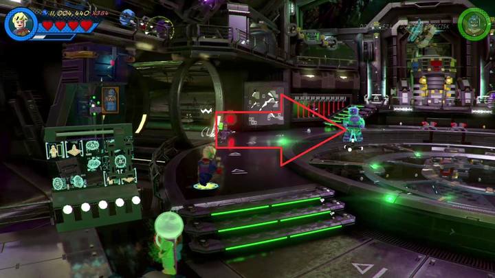 Trzeci hologram znajdziesz w drugiej części placówki, na środku pomieszczenia - Sekrety Misja 19 - Na ostrzu miecza | LEGO Marvel Super Heroes 2 - LEGO Marvel Super Heroes 2 - poradnik do gry