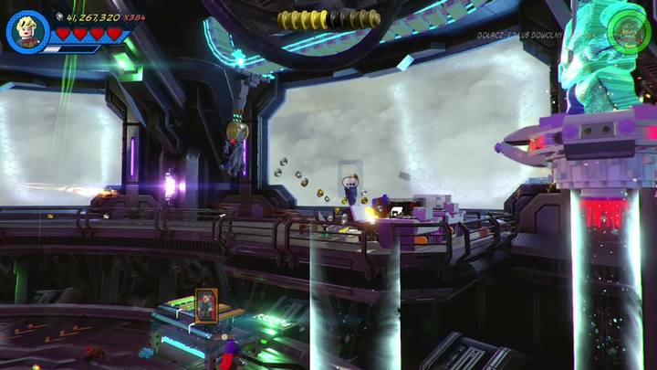 Wejdź na balkon po prawej stronie i zniszcz wszystkie komputery, które się tam znajdują - Sekrety Misja 19 - Na ostrzu miecza | LEGO Marvel Super Heroes 2 - LEGO Marvel Super Heroes 2 - poradnik do gry