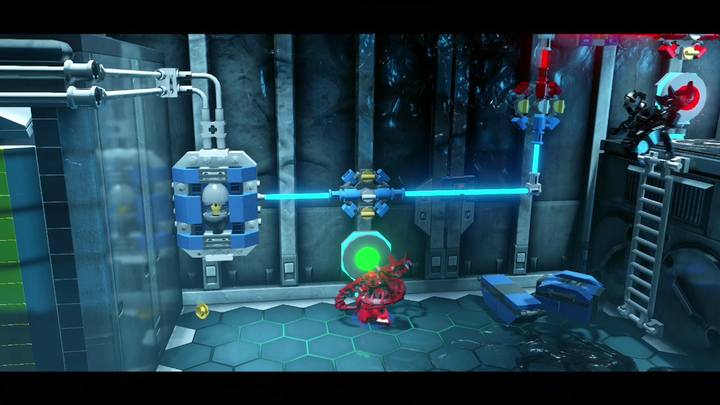 Kolejnym krokiem będzie doprowadzenie prądu do obiektu po lewej stronie - Misja 8 - Zdążyć przed jaszczurem | Misje Gwenpool | Solucja - LEGO Marvel Super Heroes 2 - poradnik do gry