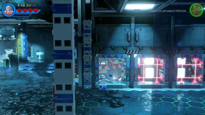 Różowy klocek zdobędziesz w miejscu pokazanym na obrazku - Misja 8 - Zdążyć przed jaszczurem | Misje Gwenpool | Solucja - LEGO Marvel Super Heroes 2 - poradnik do gry