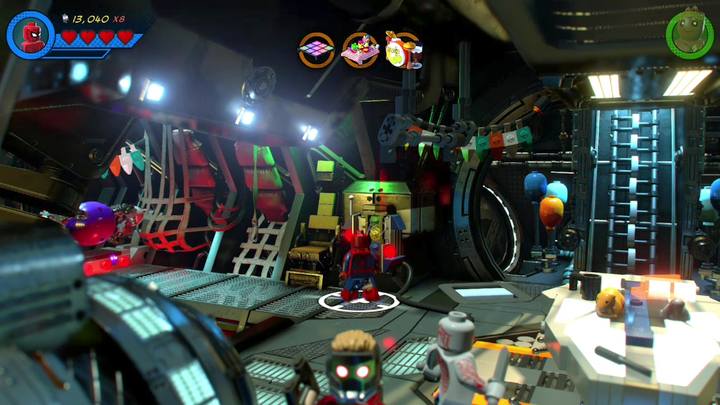 Na początek skorzystaj z postaci Spider-Mana i uruchom terminal pokazany na powyższym obrazku - Misja 9 - Potańcówka | Misje Gwenpool | Solucja LEGO Marvel Super Heroes 2 - LEGO Marvel Super Heroes 2 - poradnik do gry