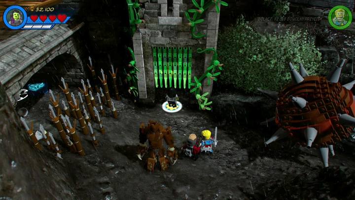 Po aktywacji pułapki, zejdź wraz z drużyną na dolny poziom (patrz obrazek) - Misja 3 - Czarno to widzę | Solucja LEGO Marvel Super Heroes 2 - LEGO Marvel Super Heroes 2 - poradnik do gry