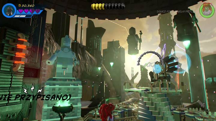 Po przejściu do kolejnej sekcji, udaj się w prawo, zmień postać na Black Bolta i użyj umiejętności specjalnej na megafonie - Misja 14 - Halo, nie rób z tego halo | Solucja LEGO Marvel Super Heroes 2 - LEGO Marvel Super Heroes 2 - poradnik do gry