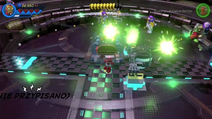 Będąc po drugiej stronie skorzystaj z panelu sterowania i kliknij na lewą strzałkę - Misja 19 - Na ostrzu miecza | Solucja LEGO Marvel Super Heroes 2 - LEGO Marvel Super Heroes 2 - poradnik do gry