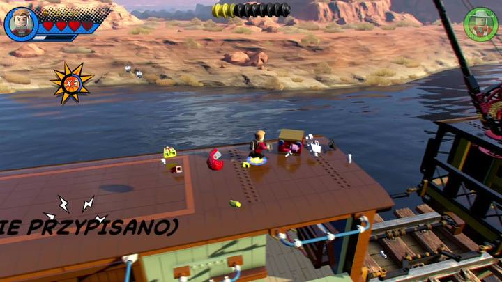 Na kolejnym wagonie znajdziesz dwóch przeciwników atakujących cię miotaczami ognia - Misja 6 - O kurczę | Solucja LEGO Marvel Super Heroes 2 - LEGO Marvel Super Heroes 2 - poradnik do gry