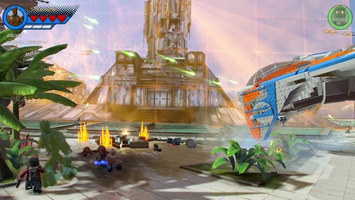 Po krótkiej scence przerywnikowej odzyskasz panowanie nad postaciami - Misja 1 - Czy ktoś pokona Esona? | Solucja LEGO Marvel Super Heroes 2 - LEGO Marvel Super Heroes 2 - poradnik do gry