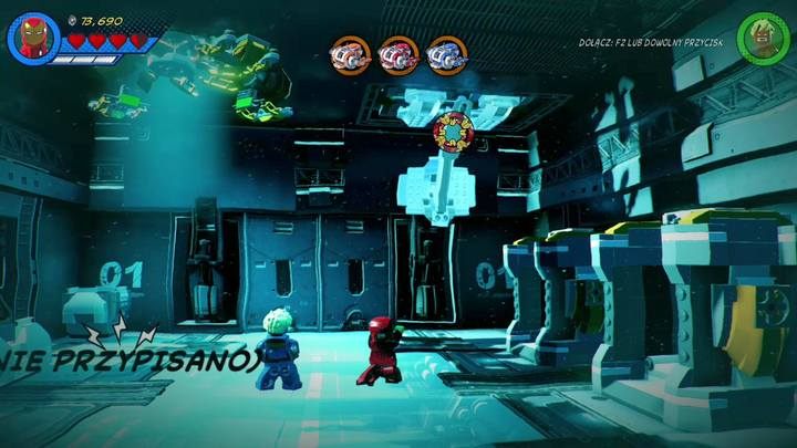 W środku, w prawym rogu, znajdziesz srebrną osłonę - Misja 2 - Z Avengers dookoła świata | Solucja LEGO Marvel Super Heroes 2 - LEGO Marvel Super Heroes 2 - poradnik do gry