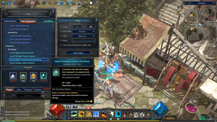 Klejnoty i kamienie dusz można tworzyć samodzielnie, dzięki rzemiośle. - Klejnoty w MU Legend - MU Legend - poradnik do gry