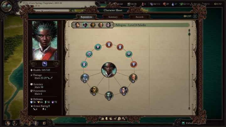 Z kolei tak wygląda zakładka Reputacji dla pozostałych towarzyszy z drużyny - Pillars of Eternity 2: Towarzysze - lokalizacja, relacje - Pillars of Eternity 2 Deadfire - poradnik do gry
