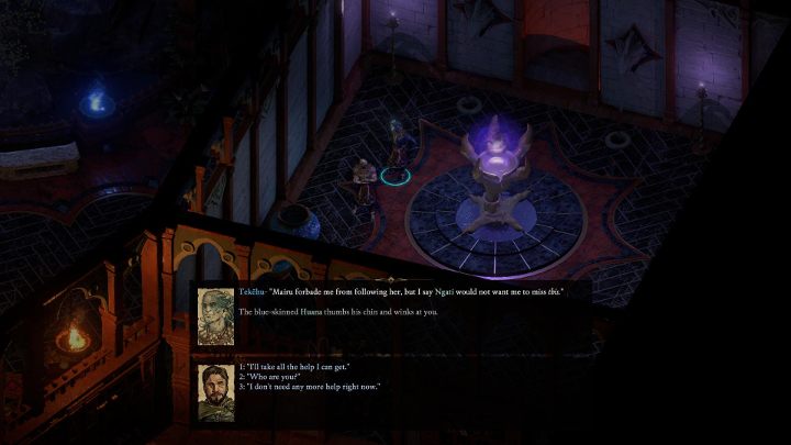 Tekehu spotkasz w Gildi Zaklinaczy Fal w ramach wykonywania misji Cienie Neketaki. - Pillars of Eternity 2: Towarzysze - lokalizacja, relacje - Pillars of Eternity 2 Deadfire - poradnik do gry