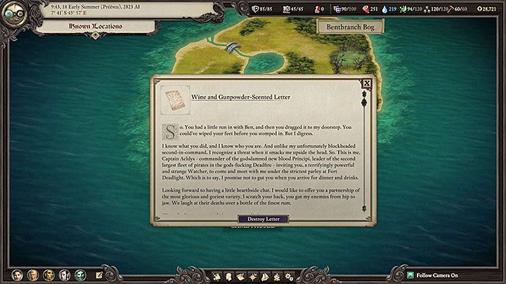 Musisz spotkać się z Kapitanem Furrante w Latarni Stosu na Zęzie (Dunnage) (M36,10) w ramach zaliczania zadania Symbole śmierci (opis przejścia na stronie Poboczne zadania w Zęzie) - Pillars of Eternity 2: Chytra propozycja - solucja, opis przejścia - Pillars of Eternity 2 Deadfire - poradnik do gry