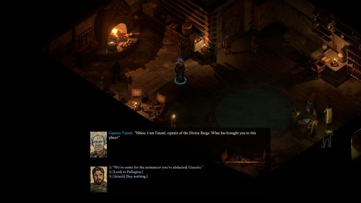 Tam rozpocznie się rozmowa z Tatzatlem - Pillars of Eternity 2: Ostatni dzwonek, zadanie Pellaginy - solucja - Pillars of Eternity 2 Deadfire - poradnik do gry