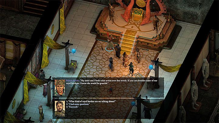 Z księciem Aruihi możesz spotkać się po raz pierwszy po zakończonej audiencji u królowej - Pillars of Eternity 2: Pozostałe zadania poboczne - solucja, opis przejścia - Pillars of Eternity 2 Deadfire - poradnik do gry