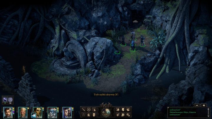 Z kolei wewnętrzna złota obręcz znajduję się w prawym górnym rogu lokacji, w legowisku tygrysów - Pillars of Eternity 2: Ostatnie Sanktuarium - solucja, opis przejścia - Pillars of Eternity 2 Deadfire - poradnik do gry