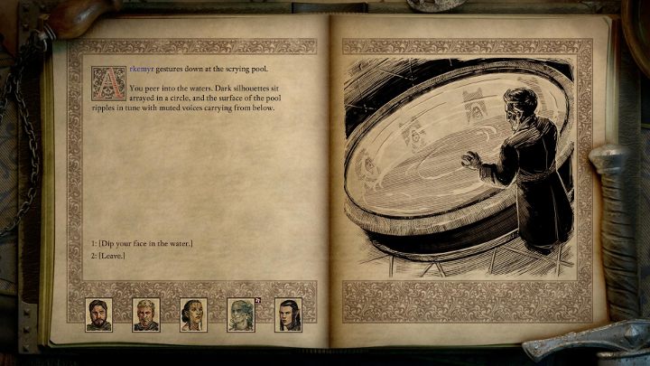 Uruchomi to scenę paragrafową - wybierz opcję z zanurzeniem twarzy w wodzie, aby kontynuować - Pillars of Eternity 2: Badania Bekarny - solucja, opis przejścia - Pillars of Eternity 2 Deadfire - poradnik do gry