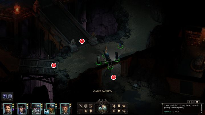 Po walce kieruj się zgodnie ze ścieżką, aż dotrzesz do miejsca z dwoma mostami i przejściem - Pillars of Eternity 2: Kraina marzeń - solucja, opis przejścia - Pillars of Eternity 2 Deadfire - poradnik do gry