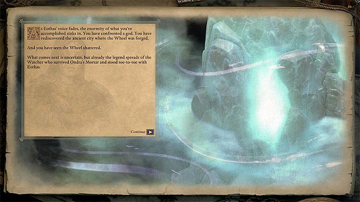 Jeśli odblokowałeś jedno z dobrych zakończeń to oprócz podsumowania wydarzeń z Ukaizo wyświetlone też zostaną inne okna na temat tego w jaki sposób zmienił się świat gry - Pillars of Eternity 2: Główne zakończenia gry - Pillars of Eternity 2 Deadfire - poradnik do gry