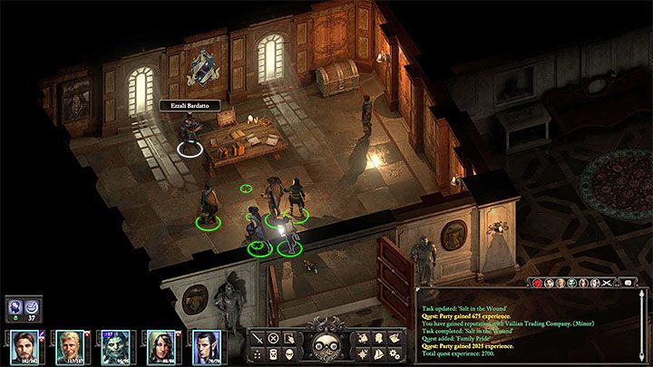 W przypadku rodziny Bardatto osoba, z którą musisz spotkać się, to Ezzali Bardatto - Pillars of Eternity 2: Konflikt rodzin Valera i Bardatto - solucja - Pillars of Eternity 2 Deadfire - poradnik do gry
