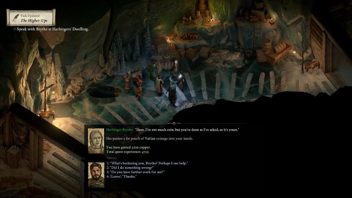 Po zabiciu grupy pielgrzymów należy wrócić do Heroldki Brythe - otrzymasz od niej 3500 sztuk złota - Pillars of Eternity 2 Beast of Winter: Wierchuszka - solucja, opis przejścia - Pillars of Eternity 2 Deadfire - poradnik do gry