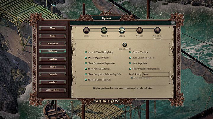 Wspomniany wyżej tryb eksperta wyłącza wiele potencjalnych dodatkowych ułatwień - Pillars of Eternity 2: Poziom trudności - Pillars of Eternity 2 Deadfire - poradnik do gry