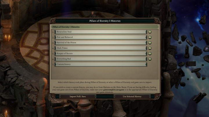Powyższe okno ujrzysz kilka minut po rozpoczęciu rozgrywki. - Pillars of Eternity 2: Zapis (save) z Pillars of Eternity 1 - jak importować? - Pillars of Eternity 2 Deadfire - poradnik do gry