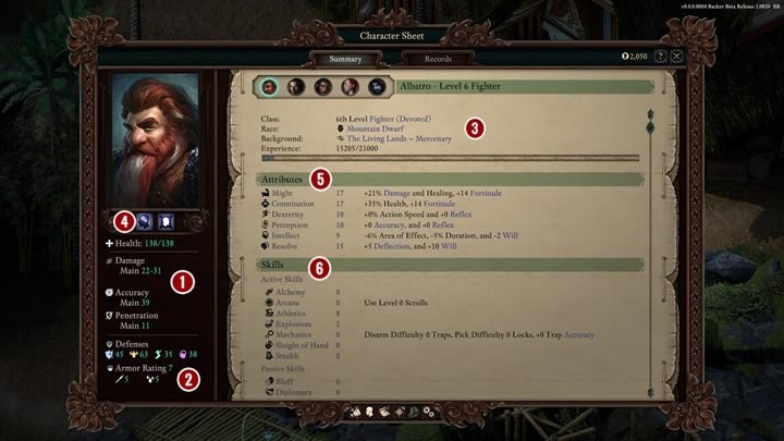 1 - Pillars of Eternity 2: Karta postaci - parametry, umiejętności, efekty - Pillars of Eternity 2 Deadfire - poradnik do gry
