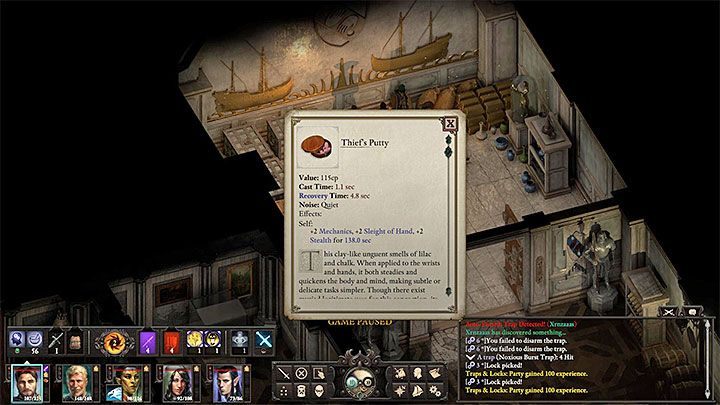 W dalszej części gry w otwieraniu trudniejszych zamków może ci także pomagać kit złodziejski (Thiefs Putty) z powyższego obrazka - Pillars of Eternity 2: Drzwi i skrzynie - jak otwierać? - Pillars of Eternity 2 Deadfire - poradnik do gry