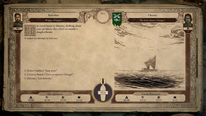 Powyższe okno pozwala rozpocząć bitwę morską - Pillars of Eternity 2: Bitwy morskie - Pillars of Eternity 2 Deadfire - poradnik do gry