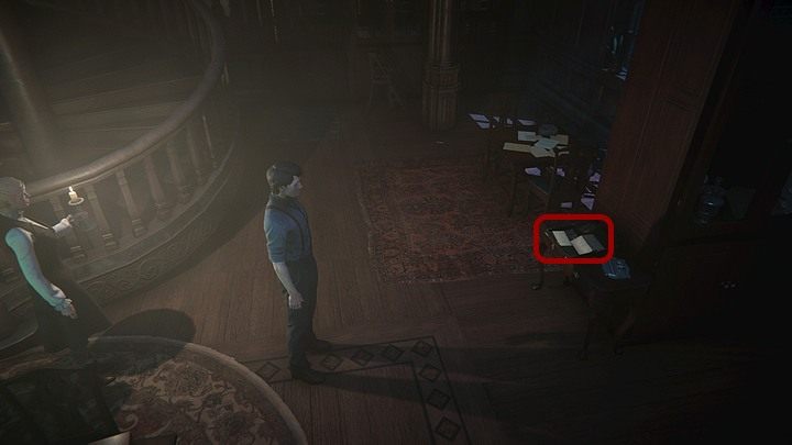 Wróciwszy do kuchni, przejdź z niej do holu, a stamtąd do biblioteki - Zbadaj okoliczności śmierci Ailsy | Solucja Black Mirror - Black Mirror - solucja, poradnik