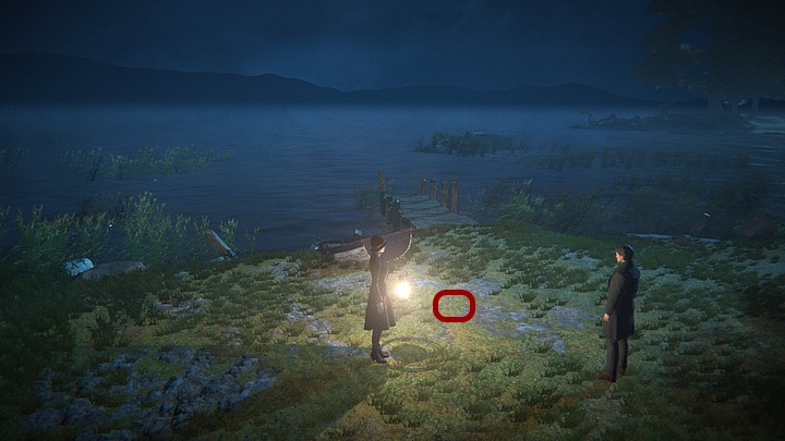 Zawróć w stronę pomostu - nieopodal łódki znajdziesz kolejne fragmenty fotografii - Dowiedz się więcej o kobiecie, która się utopiła | Solucja Black Mirror - Black Mirror - solucja, poradnik