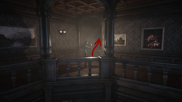 Kiedy kobieta się oddali, wejdź po schodach na piętro, a następnie - podążając za chłopcem - skieruj się w lewo - Dowiedz się, co Ailsa robiła na strychu | Solucja Black Mirror - Black Mirror - solucja, poradnik