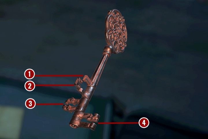 Teraz trzeba ustawić ząbki tak, aby pasowały do przekroju zamka szuflady - Zbadaj stare skrzydło zamku | Solucja Black Mirror - Black Mirror - solucja, poradnik