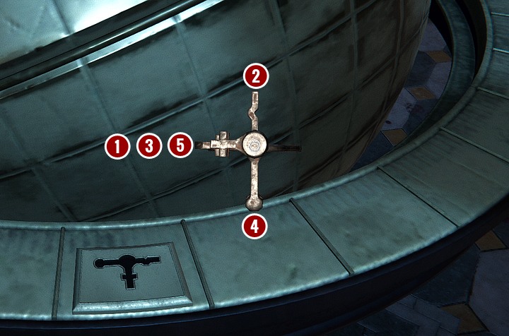 Obróciwszy klucz tak, by było widać tylko jego końcówkę, możesz sprawdzić, czy przekrój klucza pokrywa się z przekrojem zamka (pamiętając, że stanowią one dla siebie odbicie lustrzane) - Otwórz przejście w kominku cz.2 | Solucja - Black Mirror - solucja, poradnik